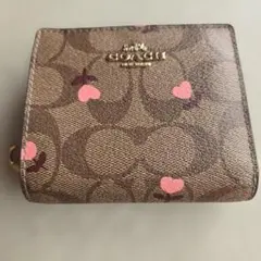 COACH 二つ折り財布 シグネチャー ハート柄 並行輸入品:アウトレット品