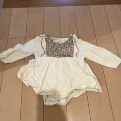 ブランシェス　レースロンパース　80