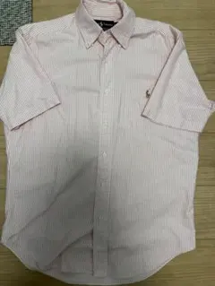 ラルフローレン　ストライプシャツ　ピンクのサムネイル