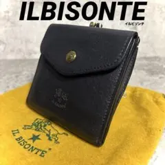 【遊助様専用！】イルビゾンテ ガマロミニ財布 レザー ネイビー コンパクト
