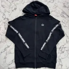 ベビードール ブラックフード付きジップアップパーカー