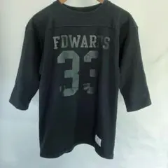 美品 チャンピオンビンテージ復刻 フットボールTシャツ ブラック S