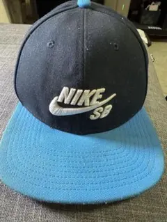 Nike SB フラットブリムキャップ 黒/青