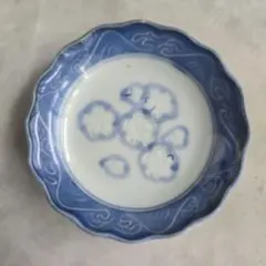 古伊万里　染付　桜　小皿　豆皿　江戸時代　骨董　アンティーク　金継ぎ