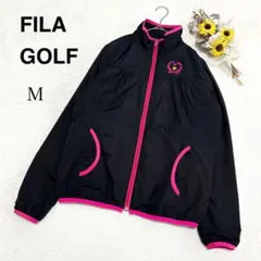 【FILA GOLF】レディース ウィンドブレーカー ジャージ ウェア 黒系 M