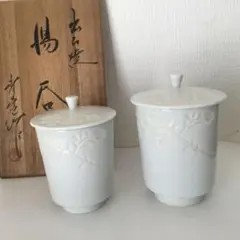 高橋　出石焼 山本秀壺作 浮彫細工 茶器8点セット 高橋様専用 出石焼 山本秀壺作 浮彫細工 茶器8点セット