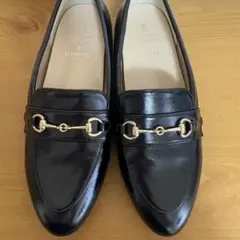 【美品】ロペピクニック×HARUTA ビットローファー 23.5 黒エナメル