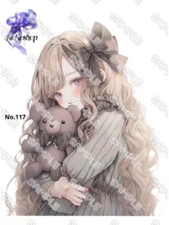 kokoshop オリジナル　人物ステッカーNo.117