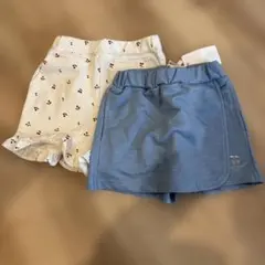 petit main 花柄ショートパンツ 80サイズ　２枚セット