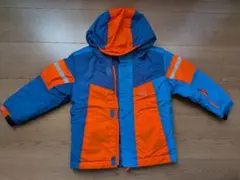 子ども用スキーウェア 青とオレンジ