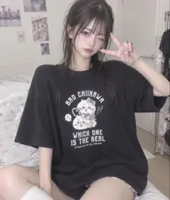ちいかわ BAD CHIIKAWA Tシャツ ブラック