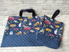 レッスンバッグ シューズケース 2点セット ハンドメイド 新品未使用