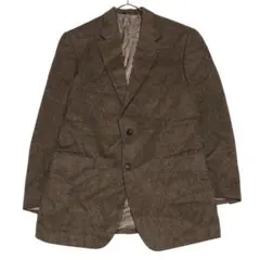 ジョスエーバンク ウール テーラードジャケット フェルト ブラウン 厚手i14