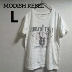 MODISH REBEL【L】ワールドツアー 半袖 Tシャツ ギター 海外古着