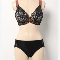 Lace Ladies フロントホックノンワイヤーレースブラ＆ショーツ ２点のサムネイル