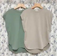 GU ドライフレンチスリーブチュニック ノースリーブ　Sサイズ　2点セット