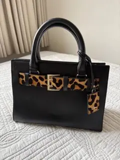 ❤️ハンドバッグ　DIANA 豹柄　ハラコ　皮素材　ダンボール発送