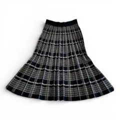 TORY BURCH チェック柄プリーツニットスカートのサムネイル