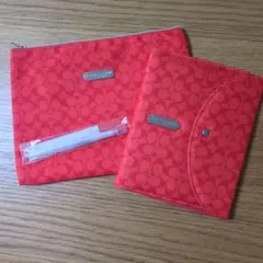 COACH コーチ 3点セット ポーチ＆ノートカバー、ボールペン