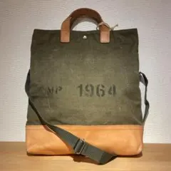 ☆NO MORE WAR ミリタリーリメイク キャンバス/レザー ショルダー☆