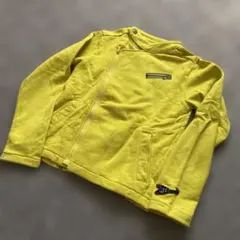 イエロー ギター刺繍 フルジップトレーナー