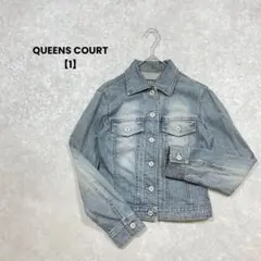 QUEENSCOURT/デニムジャケット/1/S/ショート丈/綺麗め/古着のサムネイル