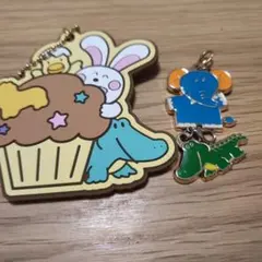 たべっ子どうぶつ　ラバーチャーム　メタルチャーム