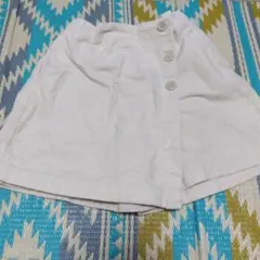 ユニクロ140　スカパン　コーデュロイ　クリーム色