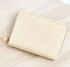 カードケース　カード入れ　小銭入れ　ミニ財布　男性兼用　オフホワイト