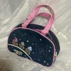 しずくちゃん デニム ミニボストンバッグ 平成レトロ