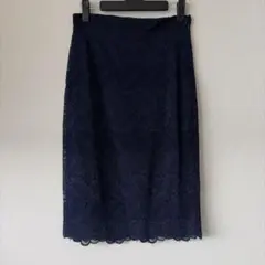 【新品】バナナリパブリック　ネイビー レース タイトスカート　S