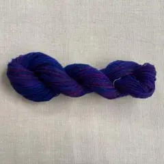 手紡ぎ糸　双糸 42g MIXブルー