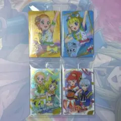 新条ひなき 南みれぃ ひびき 珠璃 アイカツ プリパラ ウエハース カード 4枚