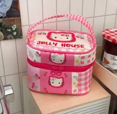 新品未使用　ハローキティ　ポーチ　収納　持ち手あり　ネットポケット　多用途