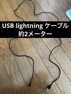 黒 USBケーブル 約2.0m lightning
