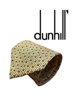 【使用感あり】dunhill イエロー パターン ネクタイ