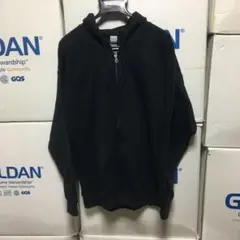 GILDANギルダン☆ジップアップ☆フルジップ☆パーカー☆ブラック黒☆Mサイズ！