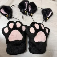 猫耳カチューシャと手袋セット