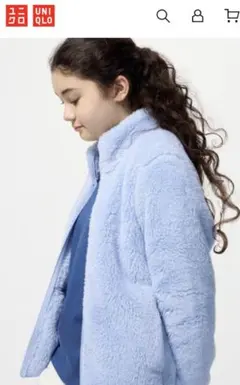 ユニクロ フリースジャケット ライトブルー