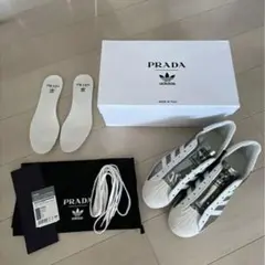 28cm PRADA adidas SUPERSTAR スニーカー シルバー
