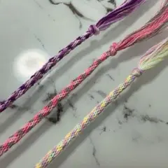 オーダーメイドミサンガ　3本セット　チェック柄風