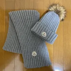MONCLER ニット帽 マフラー 2点セット
