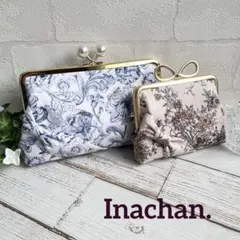 ハンドメイド がま口ポーチ12cm いちごとコトリ リバティ - メルカリ