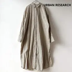 URBAN RESEARCHアーバンリサーチストライプ柄 長袖 シャツワンピース
