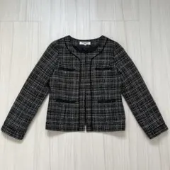 ナチュラルビューティーベーシック セレモニー ツイード ジャケット Lサイズ
