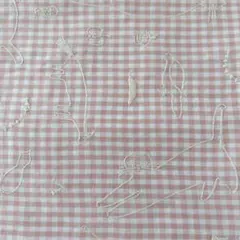 チェックアンドストライプ　トラネコ手芸店　2枚セット