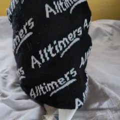 Alltimers ニット帽 黒 ロゴ入りのサムネイル
