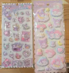My Melody & Kuromi シール ウォーターシール　マシュマロシール