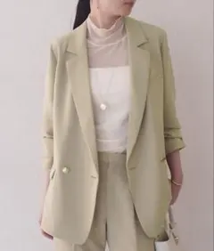 Loungedress ラウンジドレス　ダブルクロスジャケット　ベージュのサムネイル