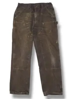 Carhartt ダークブラウン カーゴパンツ 秋冬アイテム特集】Carhartt ブラウン ダックペインターパンツ W32 L34